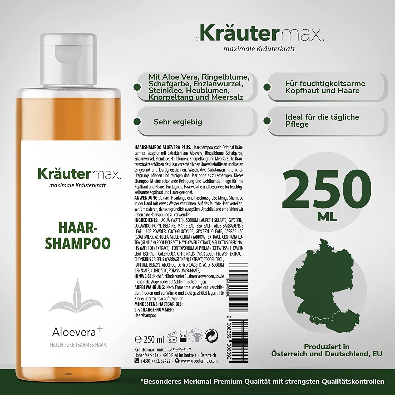 Kräutermax Haarshampoo Aloevera plus