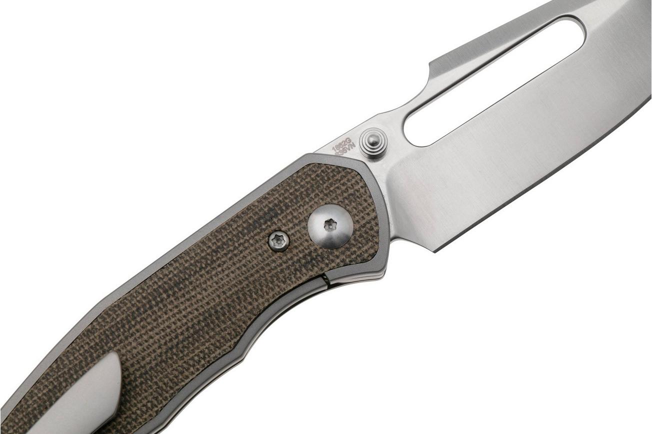 Artisan Cutlery Boa 1862G-ODG, Sand Polished S35VN, OD Green Micarta zakmes, Johnathan Shaw design