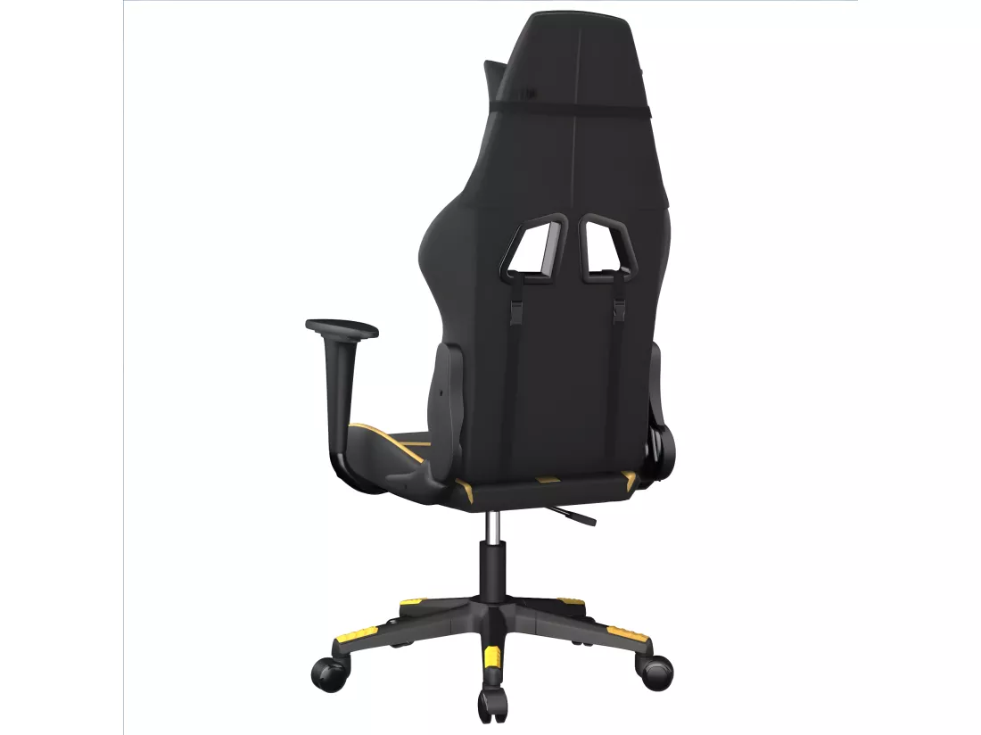 Chaise de jeu de massage Noir et doré Similicuir