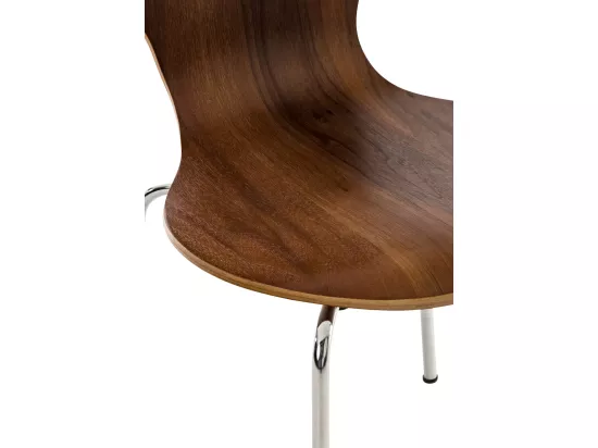 Lot de 4 Chaise de conférence - Bois & Nature - Noyer - DIEGO