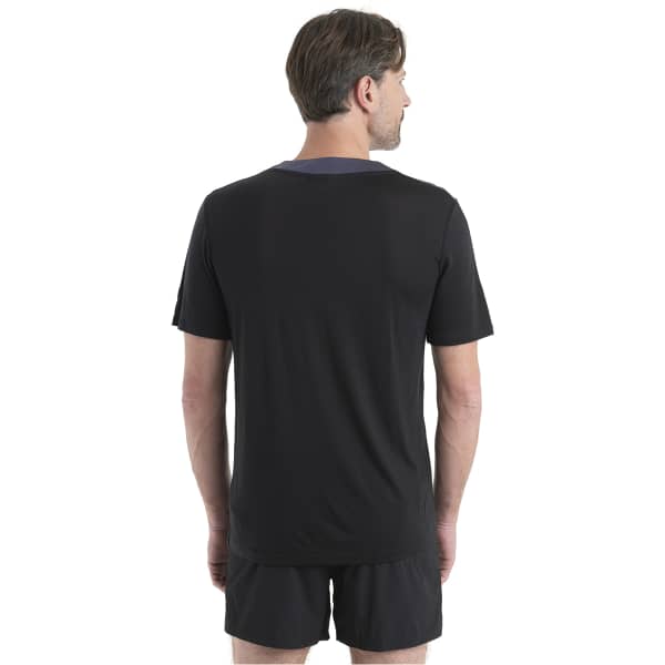 T-shirt randonnée ICEBREAKER M MER 125 ZONEKNIT SS TEE IB TOPO GRAPHITE/BLACK/AOP