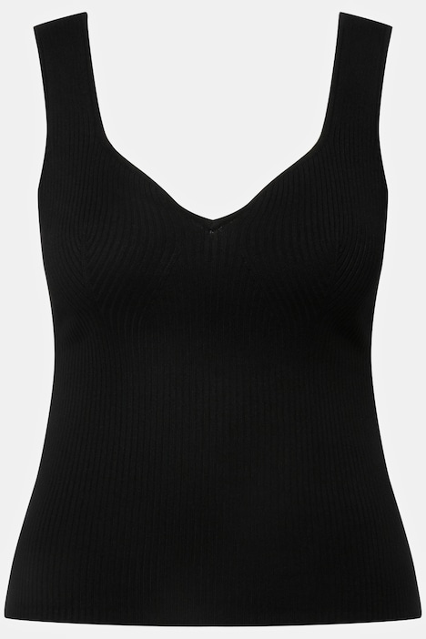 Ripptop, Slim, Herzausschnitt, ärmellos