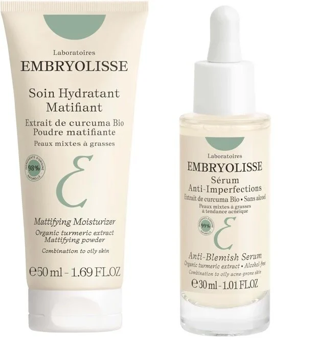 Embryolisse - Mattifying Moisturizer 50 ml + Anti-Blemish Serum 30 ml