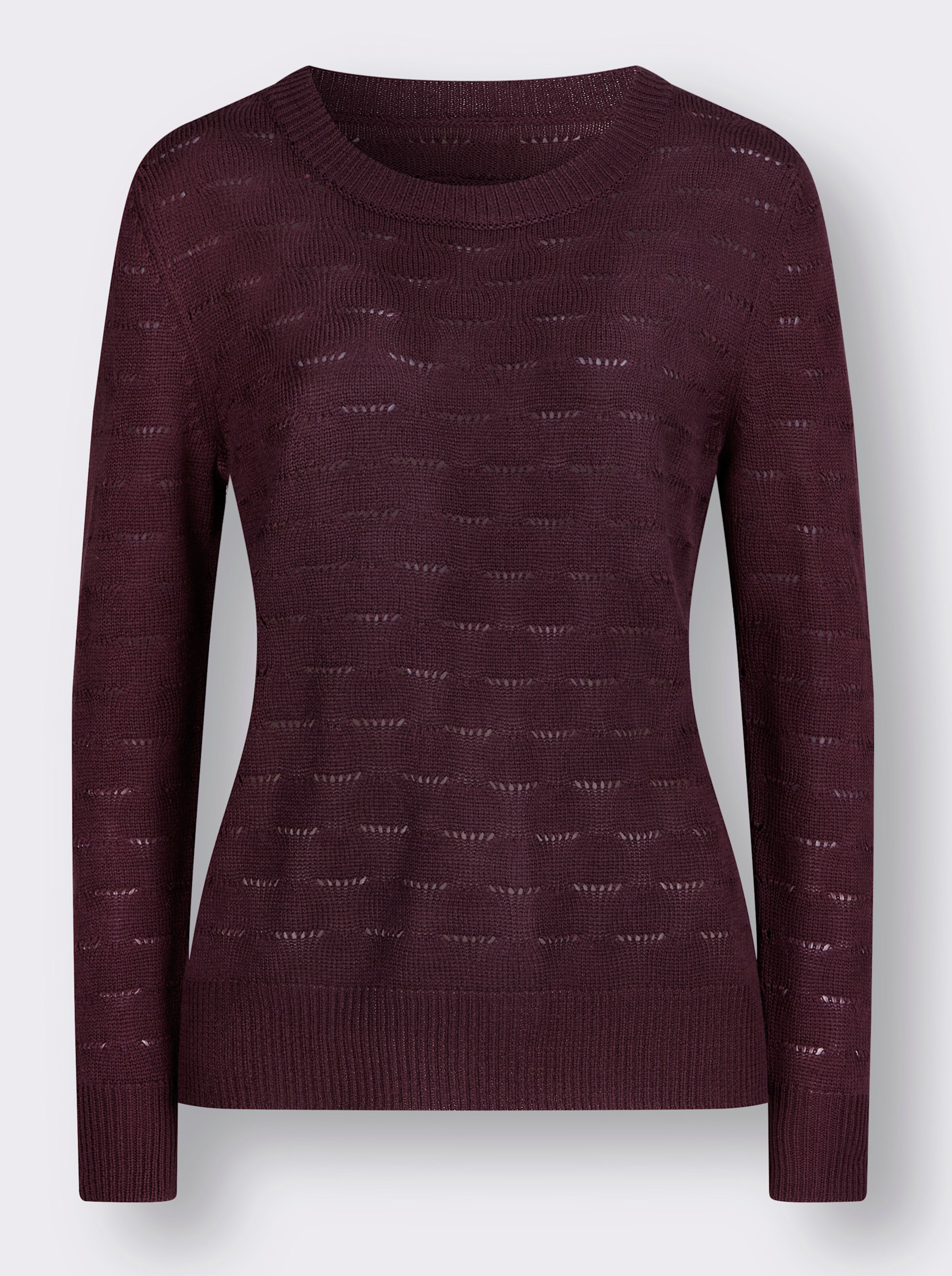 Ajourpullover mit Rundhals-Ausschnitt