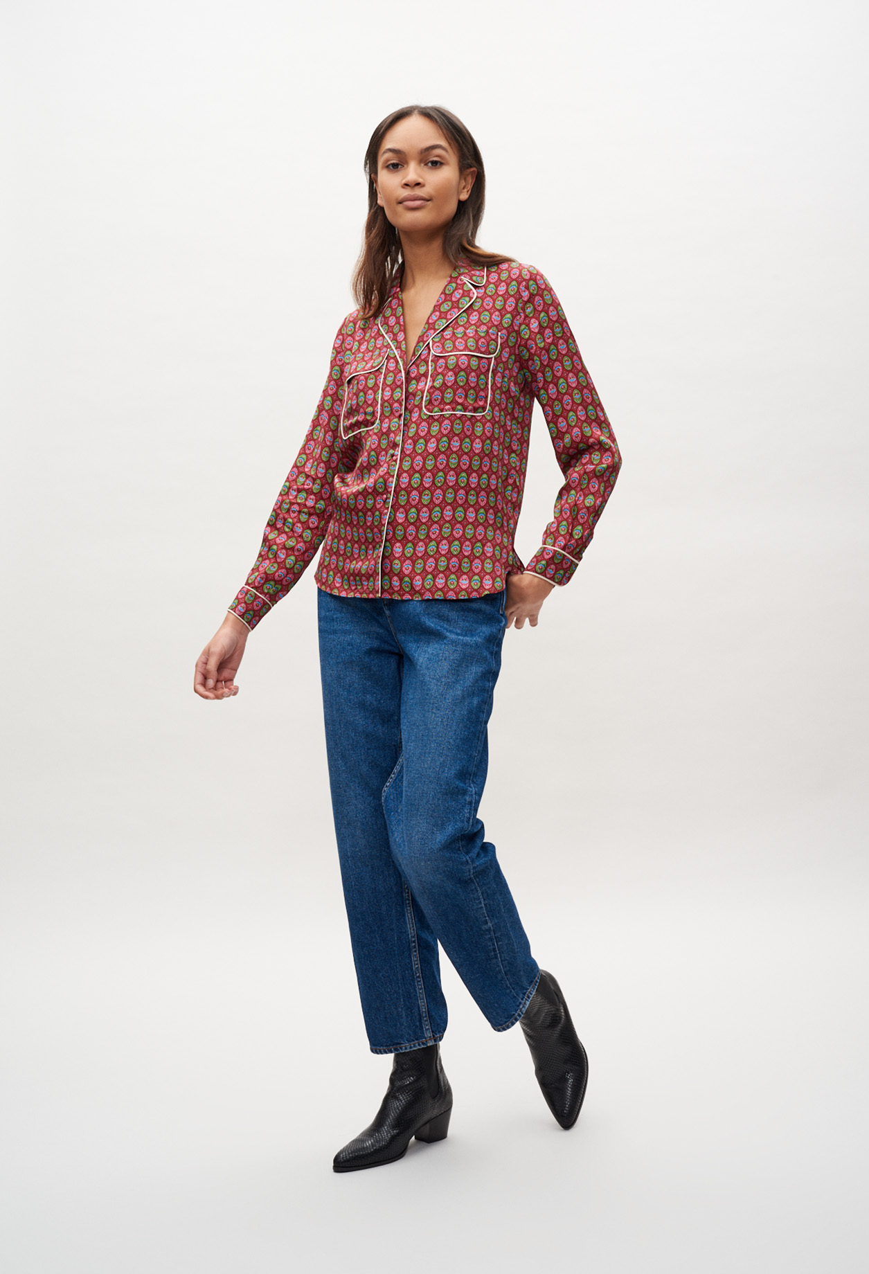 Blouse &agrave; motifs