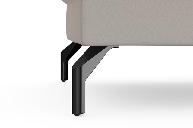 sit&more Hocker »Fashion« inklusive Federkern, mit hochwertigen, schwarzen Metallfüssen