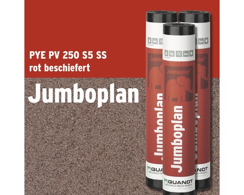 Quandt bitumen lasplaat Jumboplan® PYE PV 250 S5 leirood 5 x 1 m rol = 5 m²