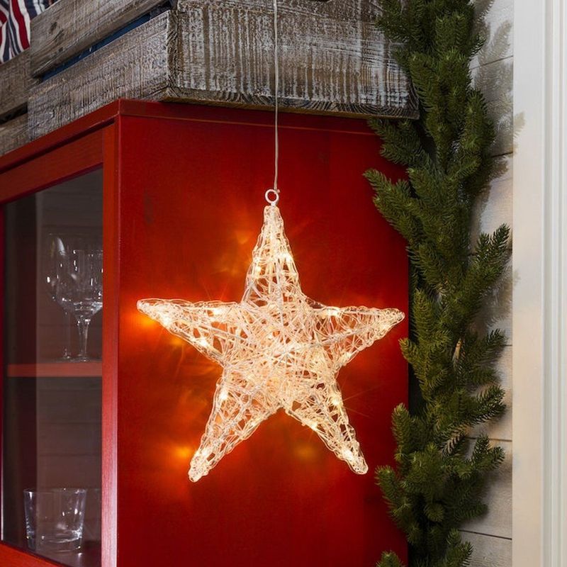 Konstsmide LED Acrylster Kerstverlichting - 34 cm - 24 lampjes - 24V - Warmwit - Voor Binnen