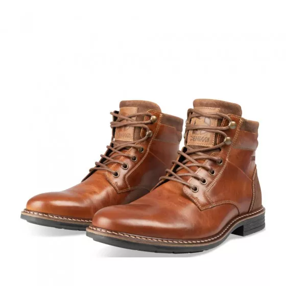 Bottines COGNAC DENIM SIDE CUIR