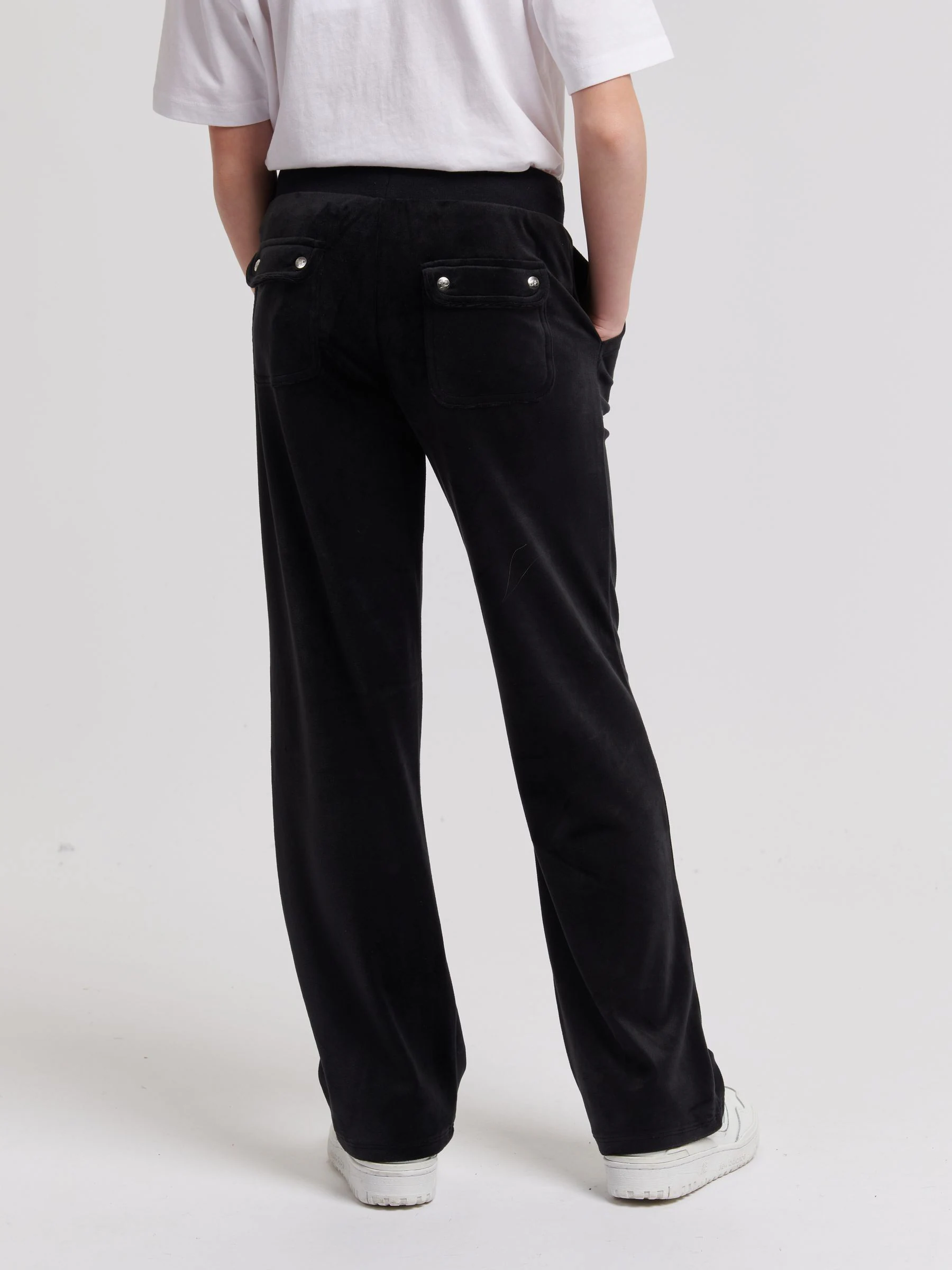 Zwart - Juicy Couture mini-joggingbroek met wijde pijpen en diamanté voor meisjes