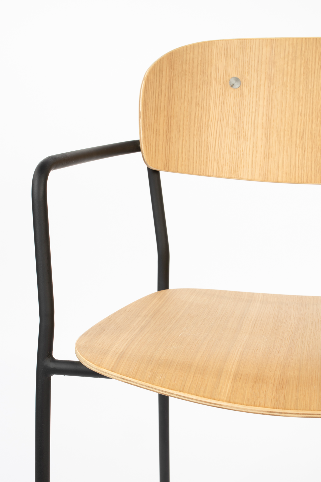 Rein Living armstoel Jolien zwart/naturel