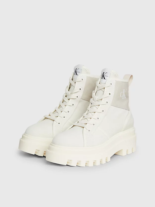 Botas de plataforma de lona