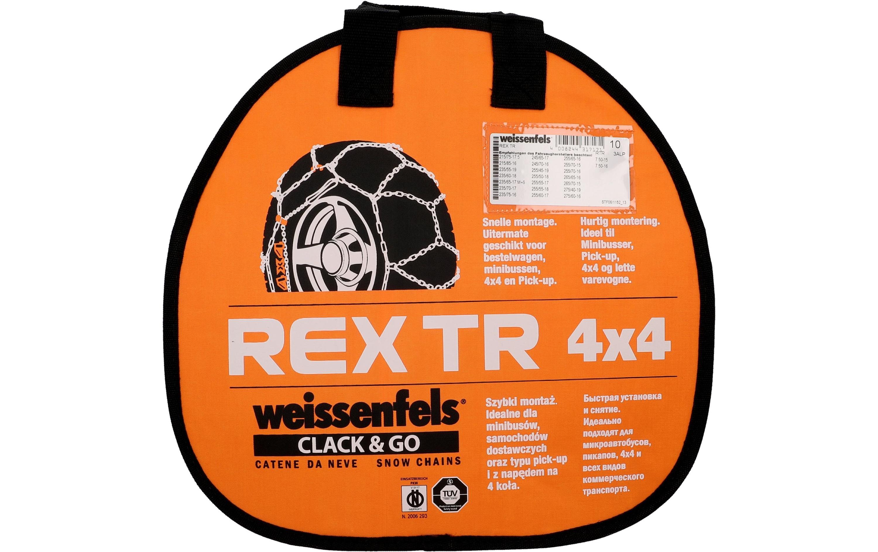 Stahlschneekette Rex TR 4 x 4 Gruppe 10<br>Schneeketten mit professioneller Leistung