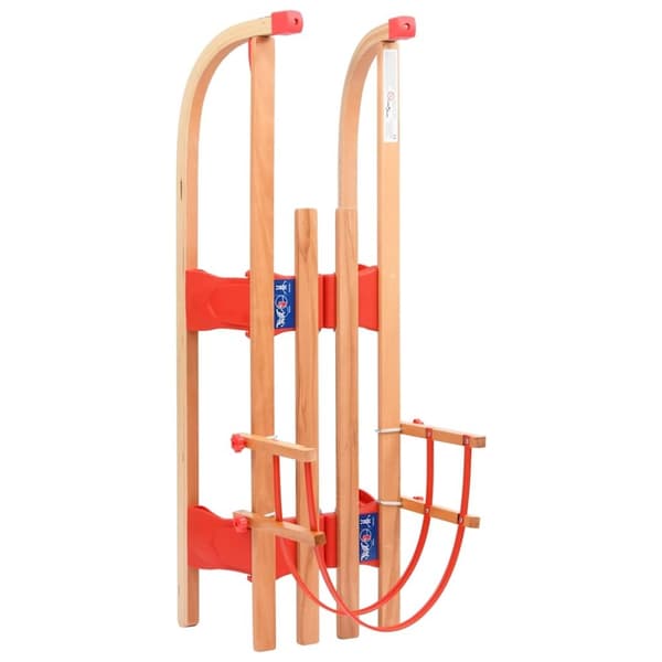 vidaXL Kjelke med ryggstøtte sammenleggbar 119 cm tre