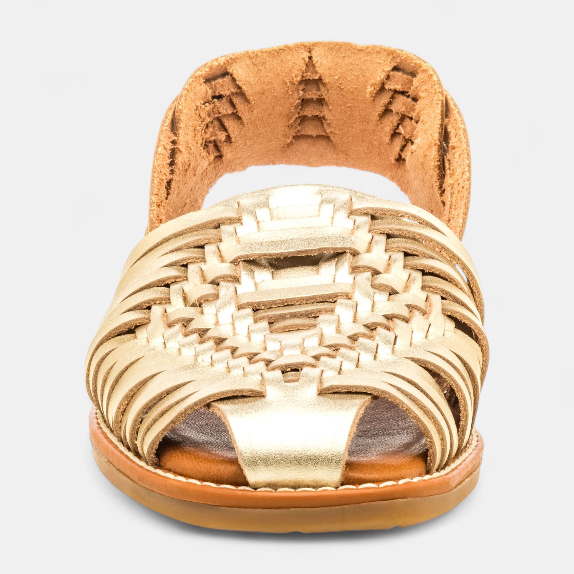 Nu-pieds Femme en cuir or