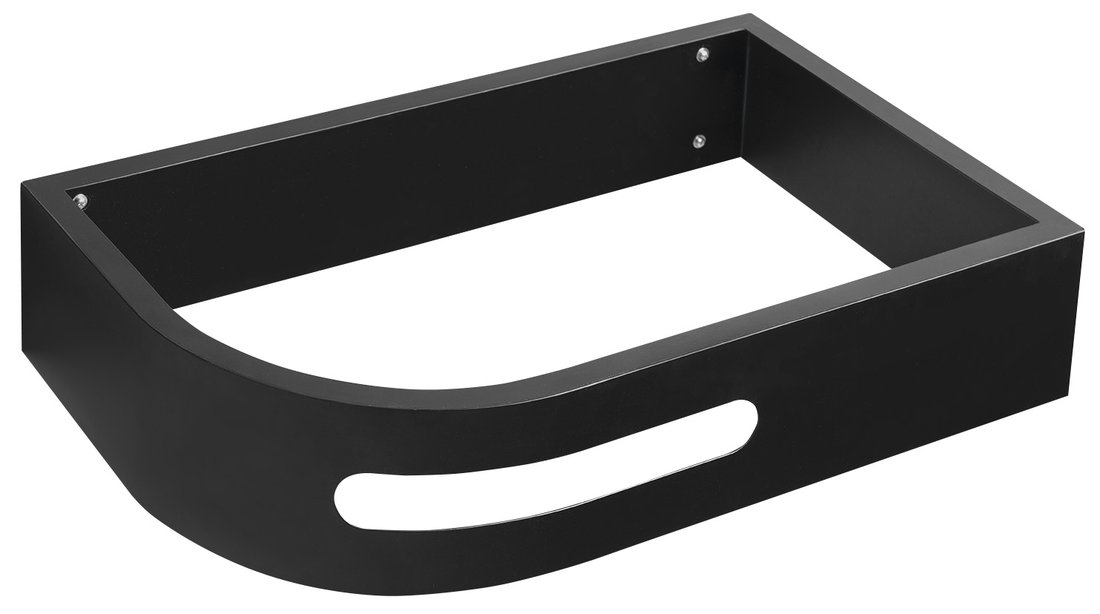 Sapho Pulse wastafel console mat zwart rechts 74.5x44.5cm