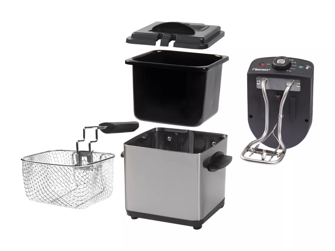 Bestron Friteuse 1.5l 1000w inox/noir - AF100S