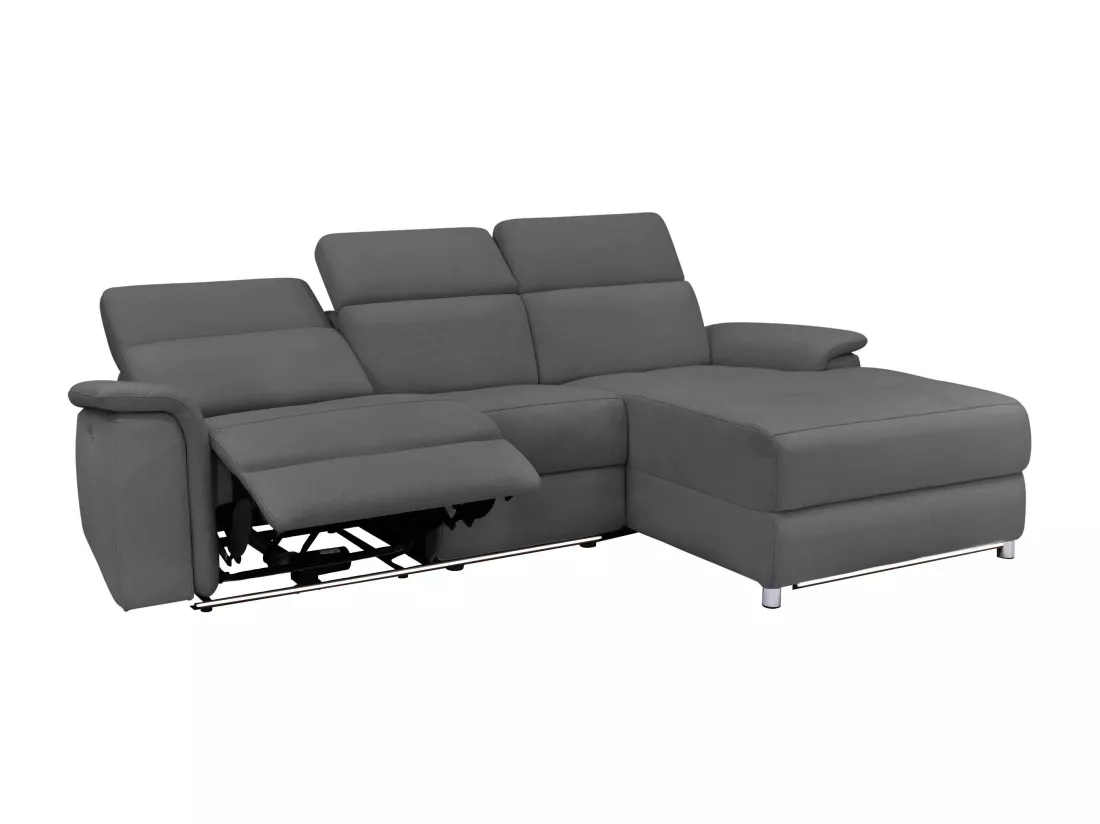 Pareli | Canapé 3 places avec fonction manuel tissu anthracite