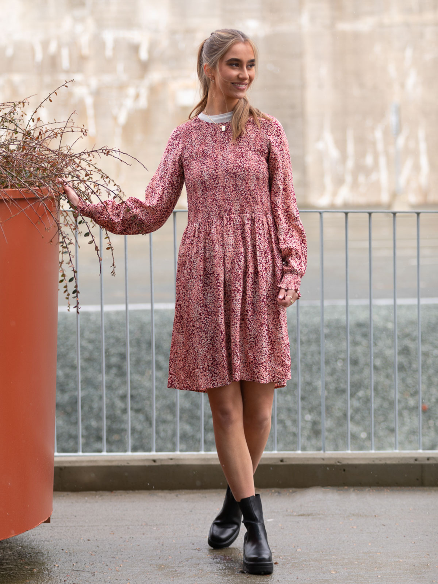 Madelina Long Sleeve Dress All Over Print