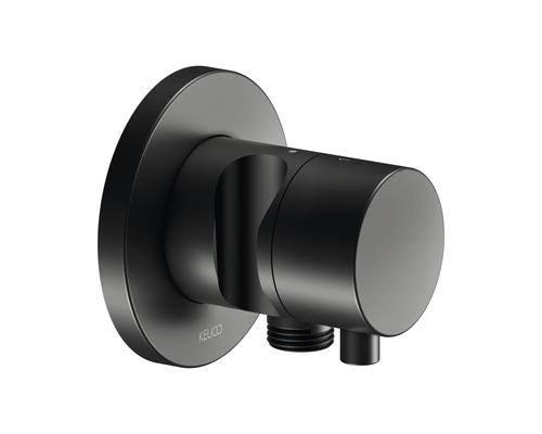 Omstelkraan met slangaansluiting en douchehouder KEUCO IXMO 1/2 inch zwart mat 59556371201