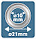 Oeillets de renfort Rapid 10 x 21mm