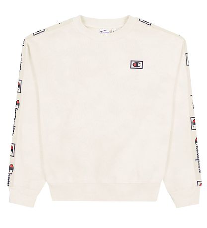 Champion Fashion Sweatshirt - Weiß/Grau m. Logo