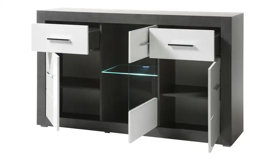 Sideboard Etero mit Glaseinsatz