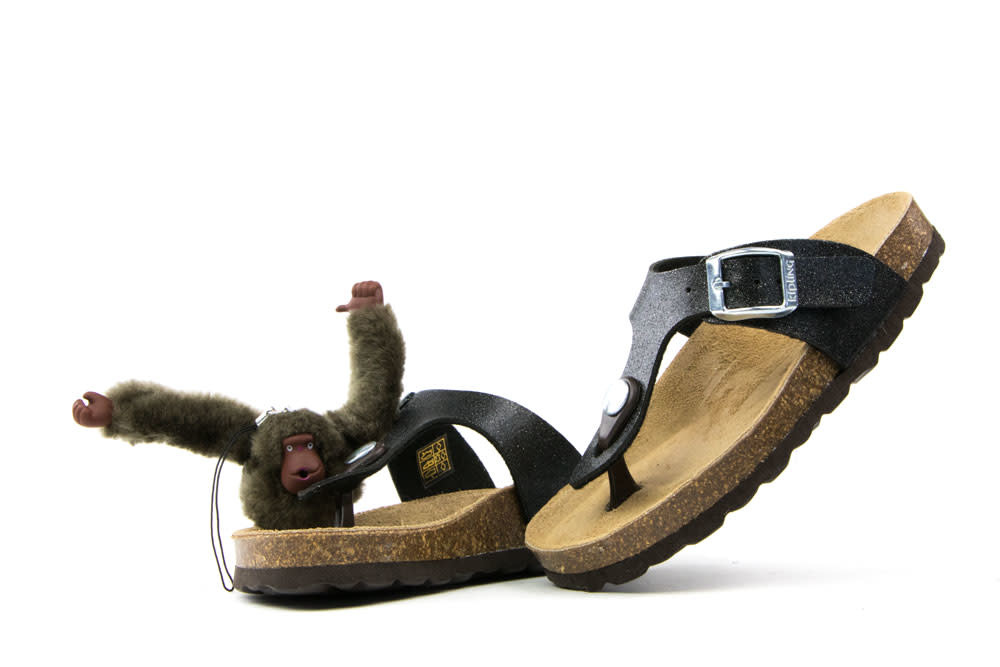 Slipper Black Glitter
