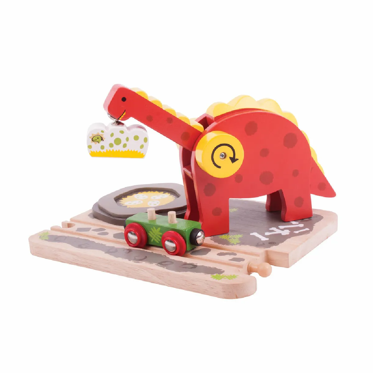 Bigjigs Rail Grue ferroviaire dinosaures