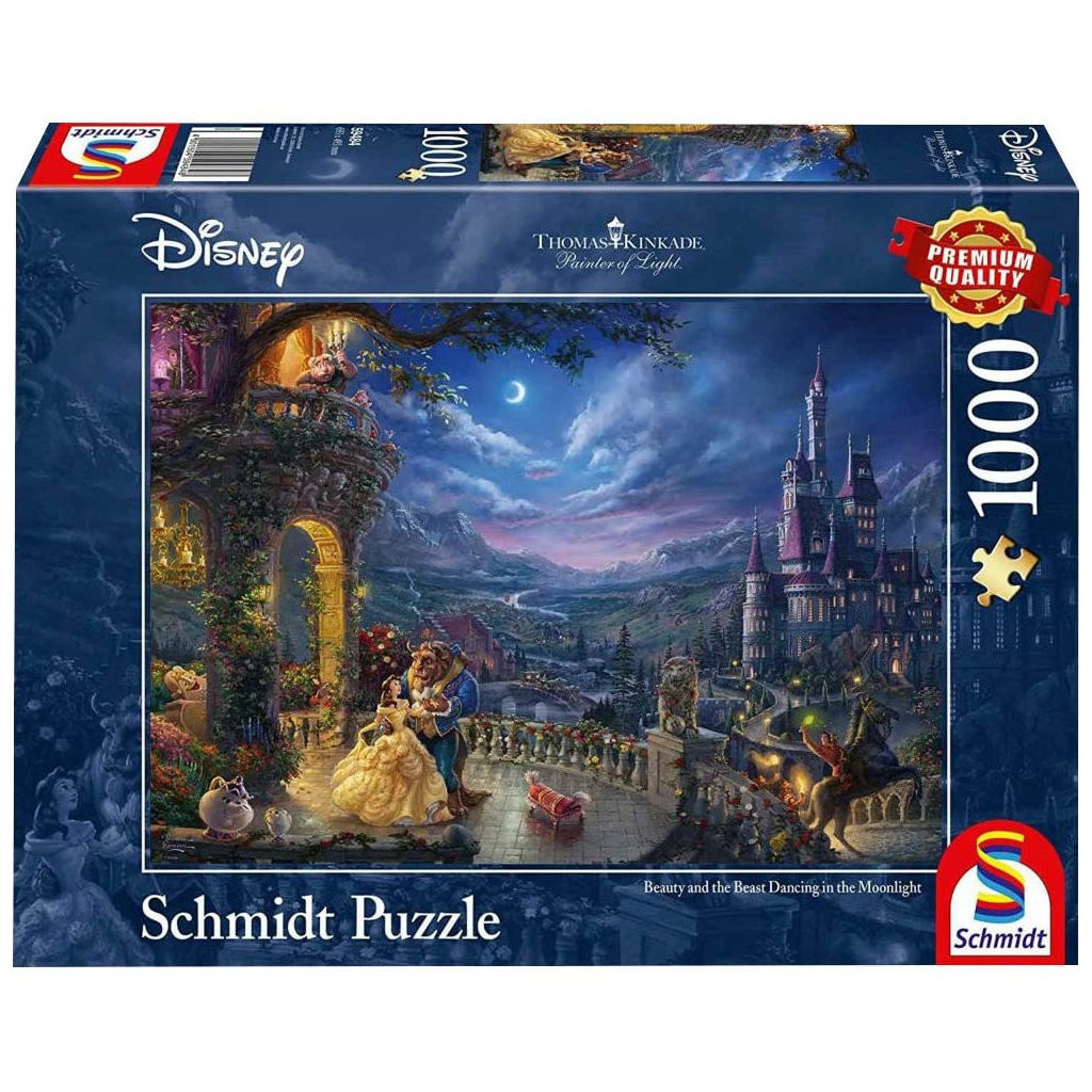Puzzle Disney Kinkade - La Belle et la Bête - 1000 pièces