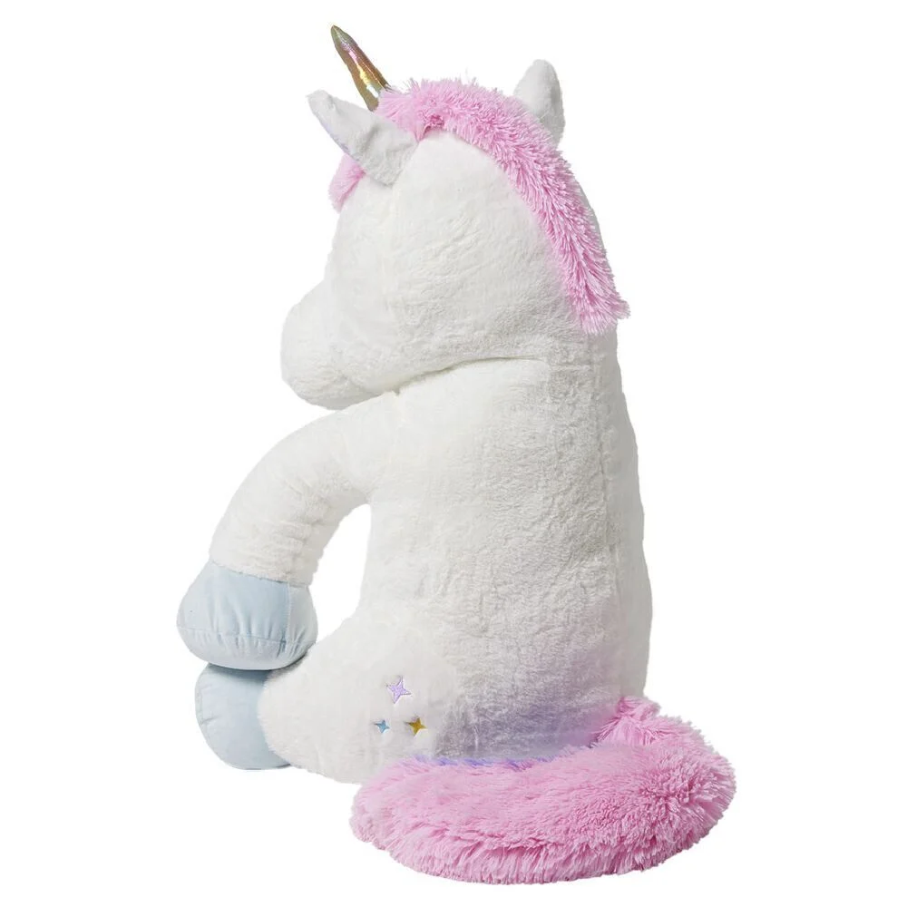 Peluche licorne polyester 80x65x65cm blanc