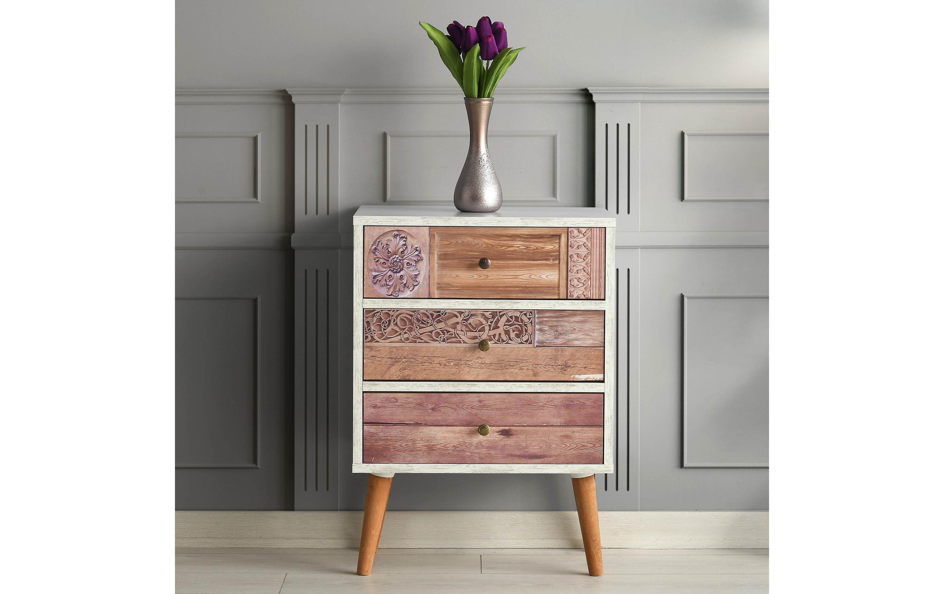 Kommode Liza 50 x 68 cm, Mehrfarbig<br>Trendige Kommode