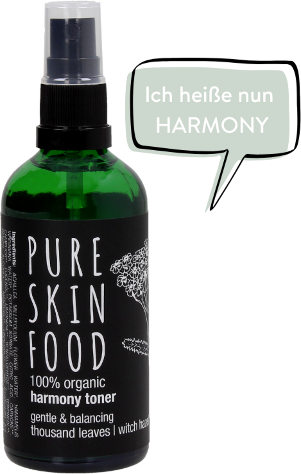 PURE SKIN FOOD  Organic Harmony Toner Yarrow - Witch Hazel, 100 ml