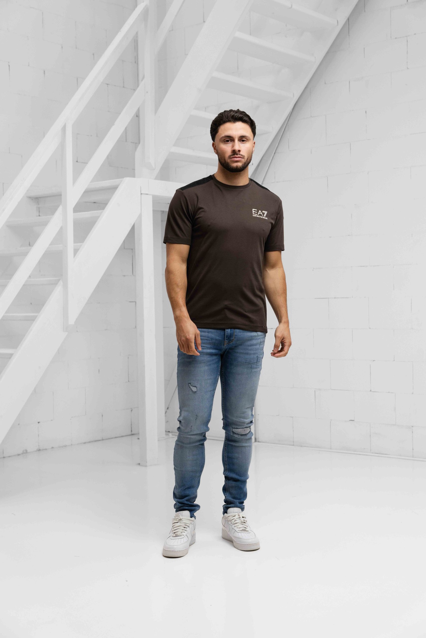 EA7 Emporio Armani 7M000299 T-Shirt Heren Bruin