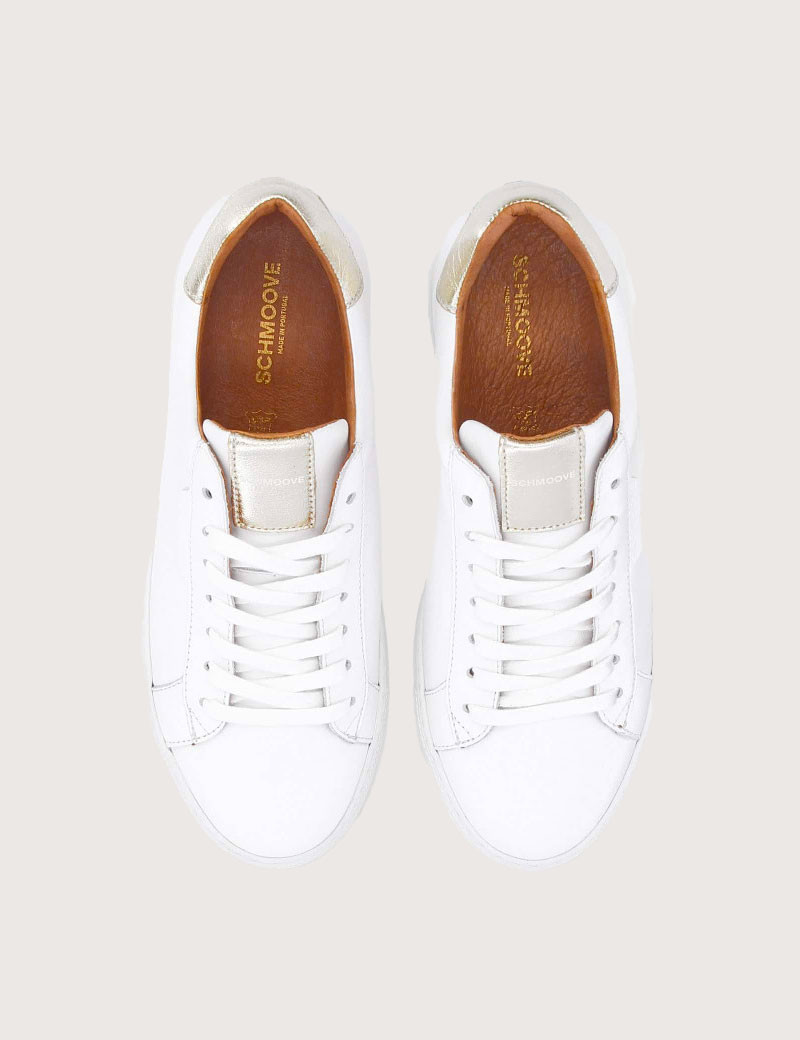 SCHMOOVE BASKETS FEMME SPARK CLAY BLANC CHAMPAGNE