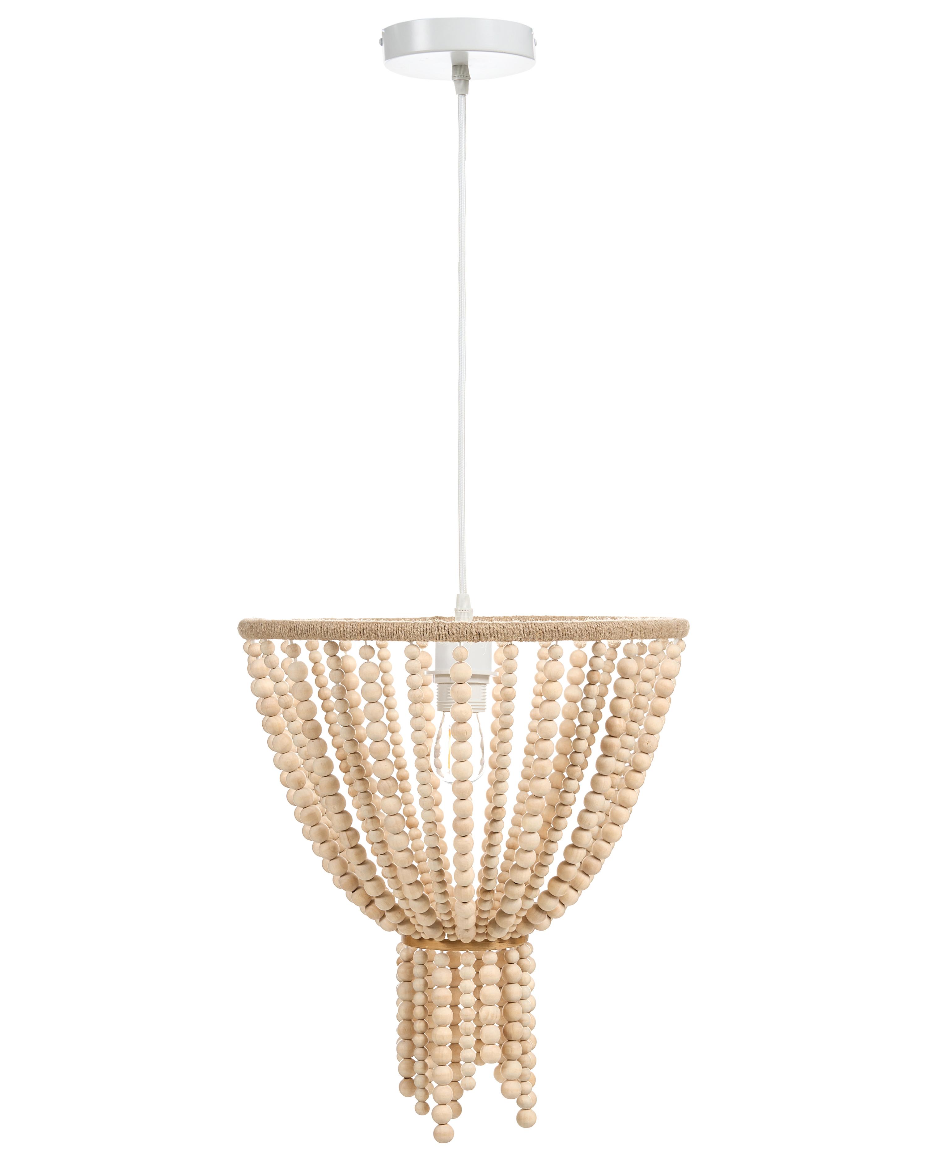 Kroonluchter PUSWELI Hout Lichtbruin