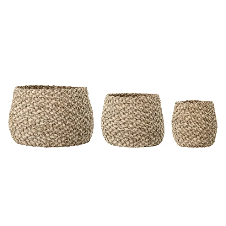 Bloomingville - Seegras Korb-Set, natur (3er Set)