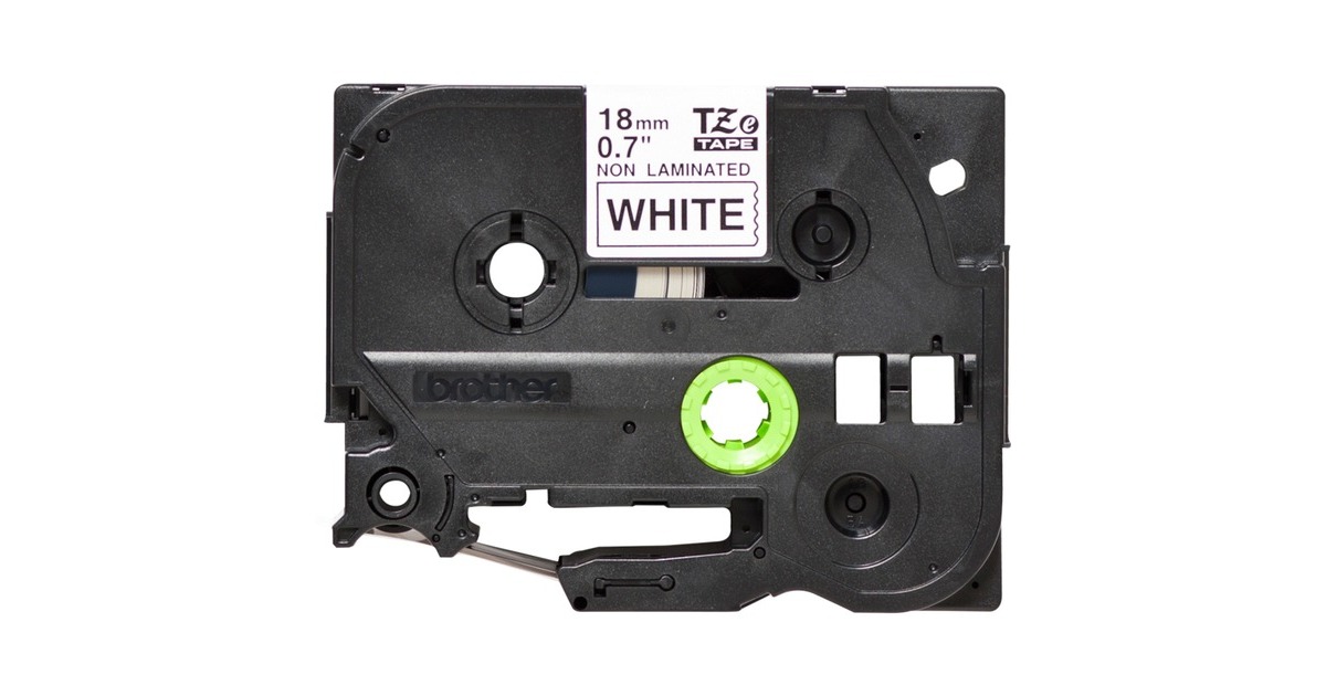 Brother18mm Tape zwart op wit TZE-N241 printlint