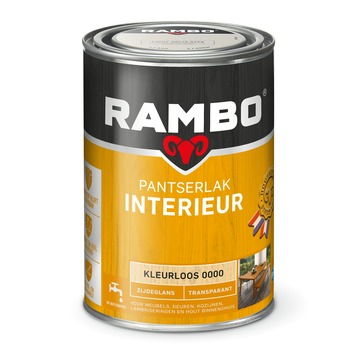 Rambo pantserlak interieur transparant zijdeglans kleurloos 1,25 l