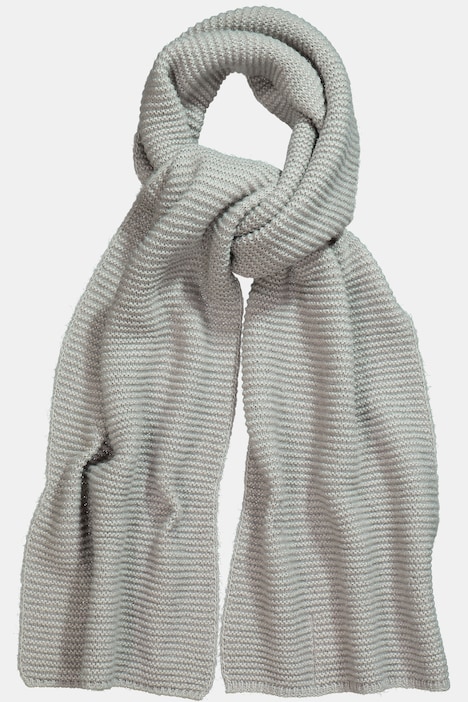 Strickschal, Krausstrick, Rippstruktur, Wollanteil