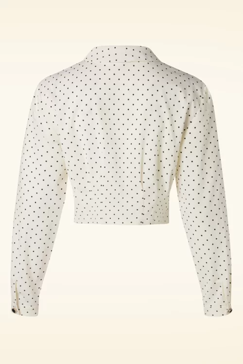 Banned Retro Jane Spot blouse in crème