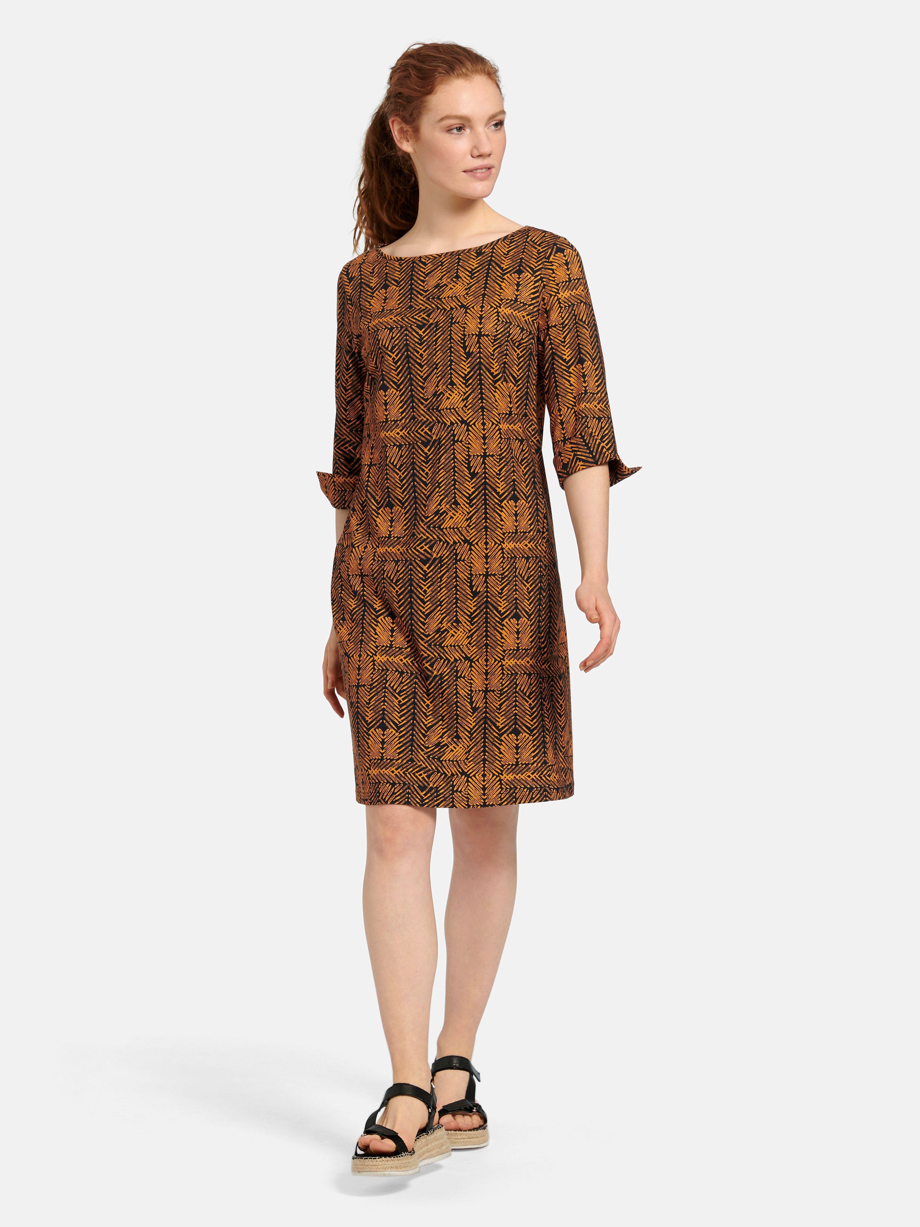 Jersey-Kleid mit 3/4-Arm
