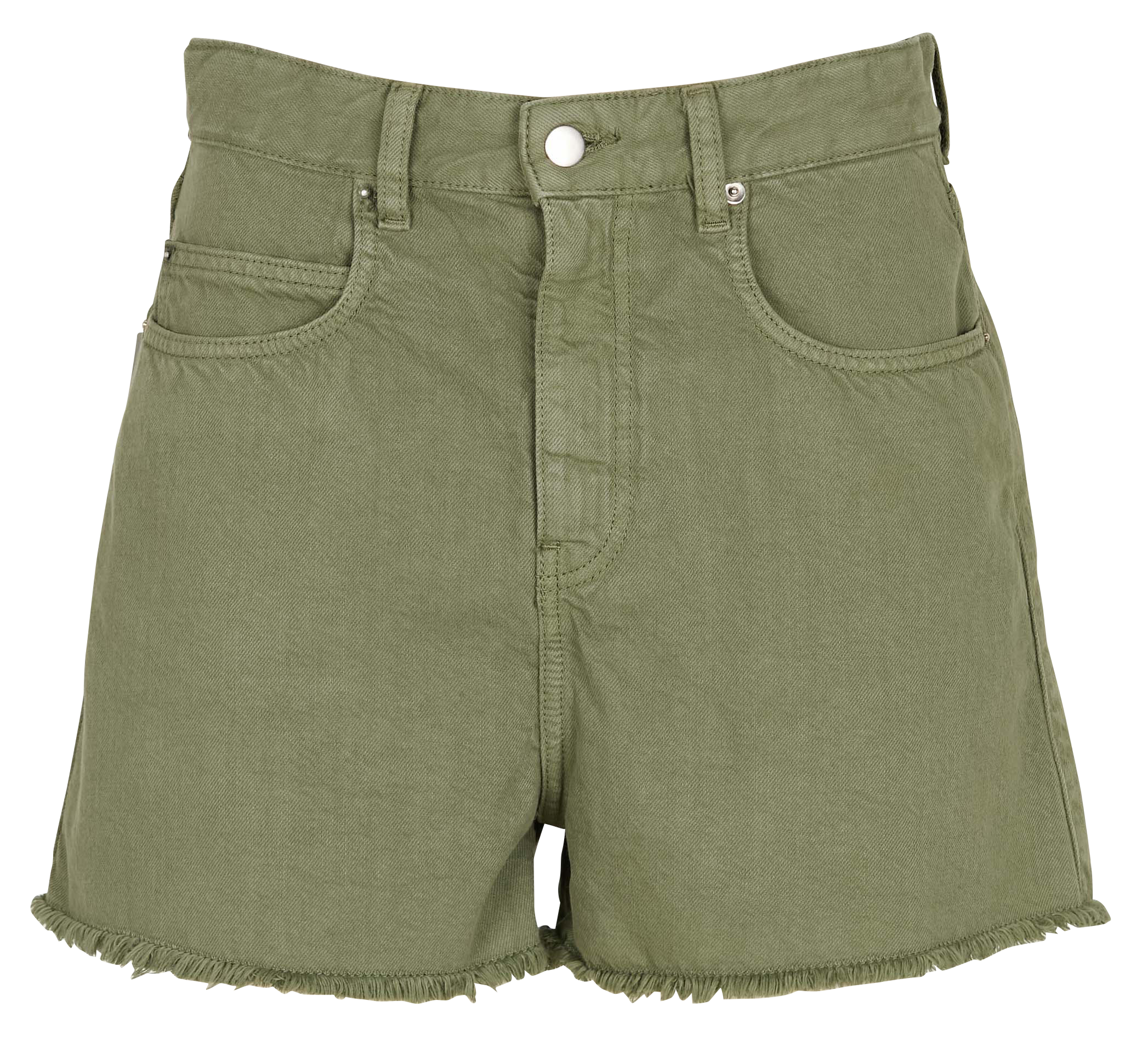 LINNY - Short taille haute en coton | Kaki