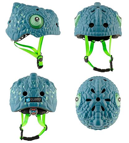 Crazy Safety Fahrradhelm m. Light - KammæLeon - Mdesert blue