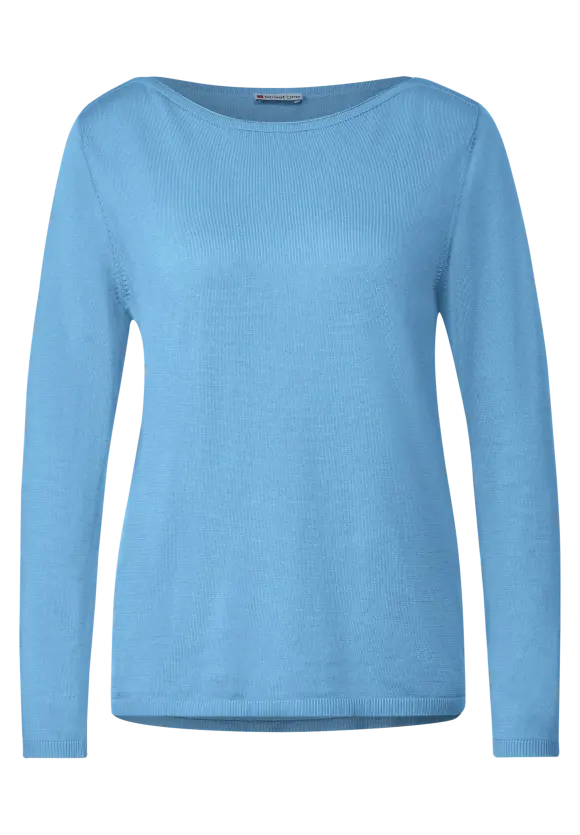 U-Boot Ausschnitt Pullover - gentle blue