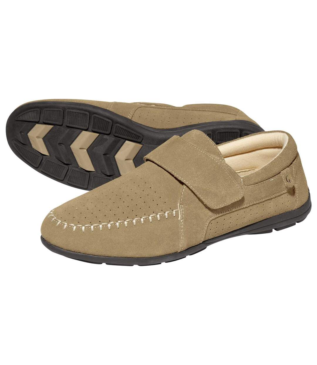 Mocassins Scratchés en Cuir Perforé