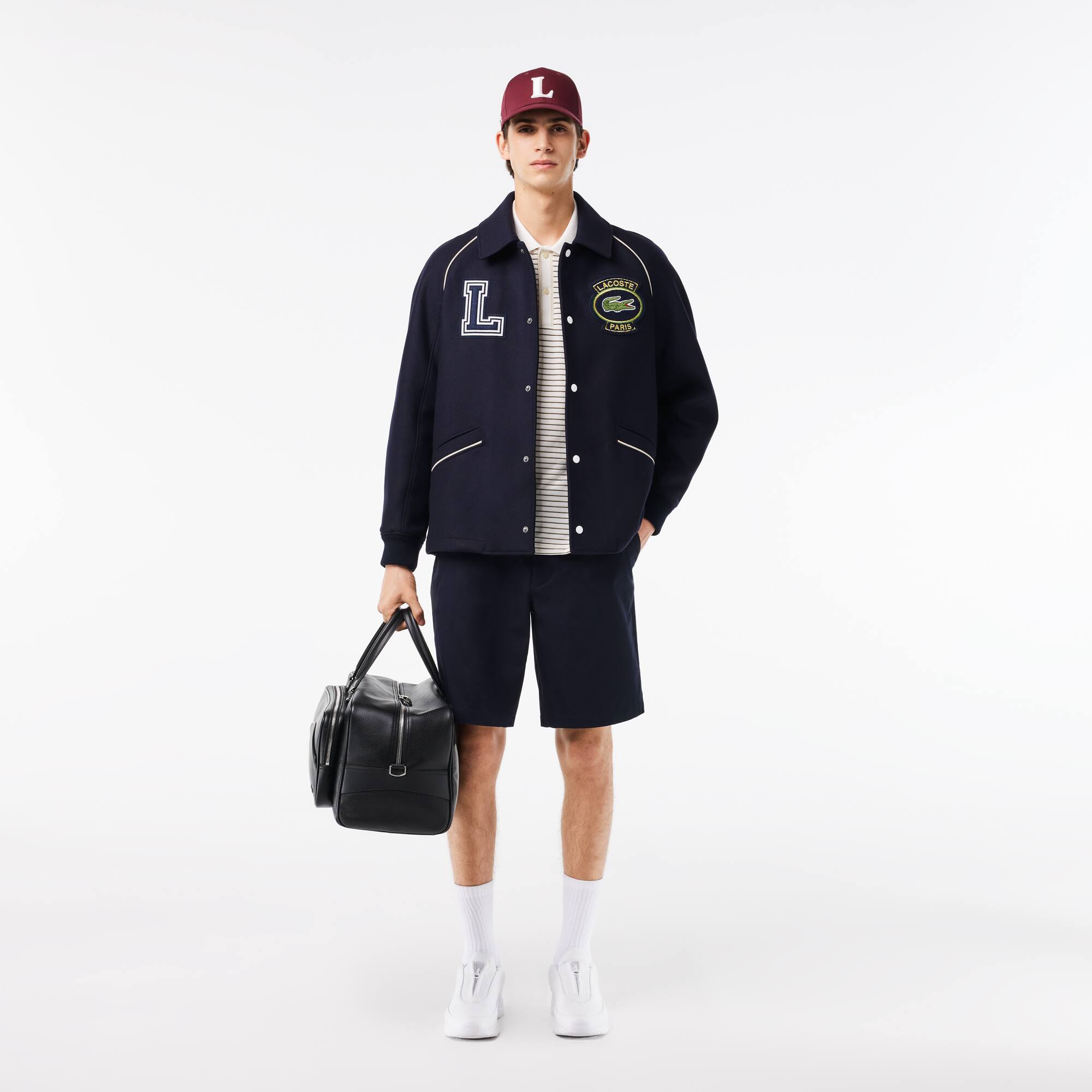 College-Jacke aus Premium Wolle Jacken & Mäntel - Blau - Lacoste - Unisex