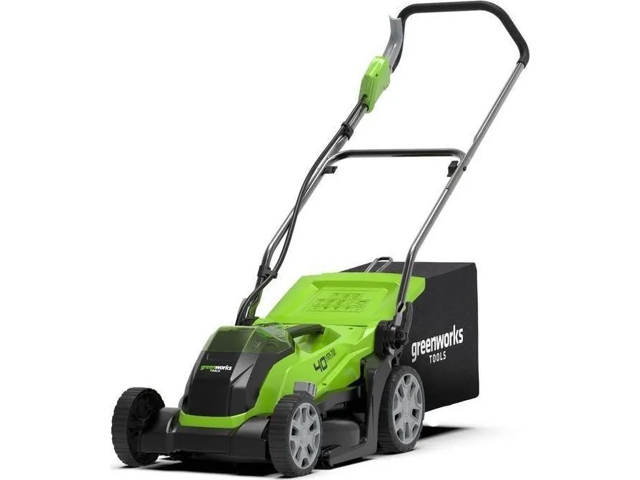 Greenworks G40LM35, Skubbe plæneklipper, 500 m², 35 cm, 2 cm, 7 cm, 400 m²