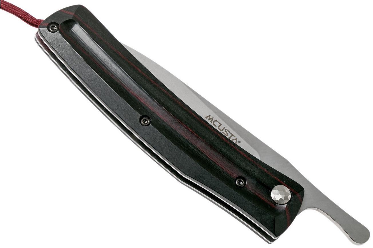 Mcusta MC-191C Friction Folder, Black-Red Wood, herenmes