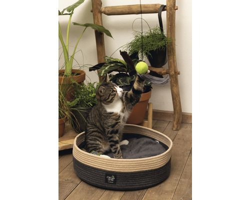 Kattenbed beeztees Minus one Xana donkergrijs bruin 45 x 14 cm